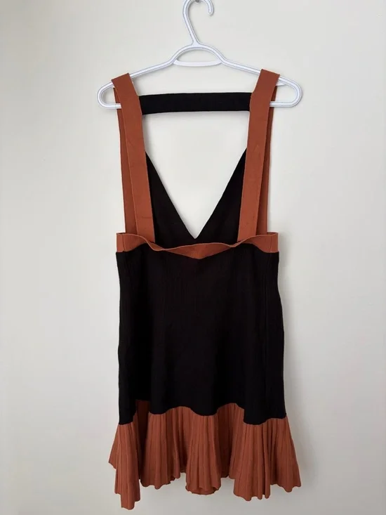 Anthropologie Pleated Knit Suspender Dress - Picture 8 of 8